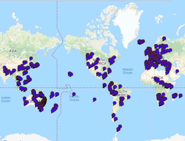 countries visited